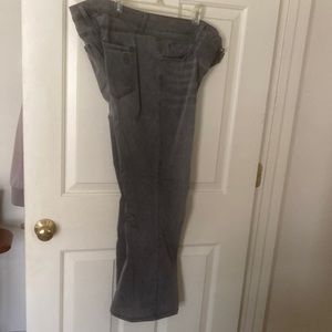 Excellent condition; LP 27 1/2” length boot cut silky beautiful gray jeans